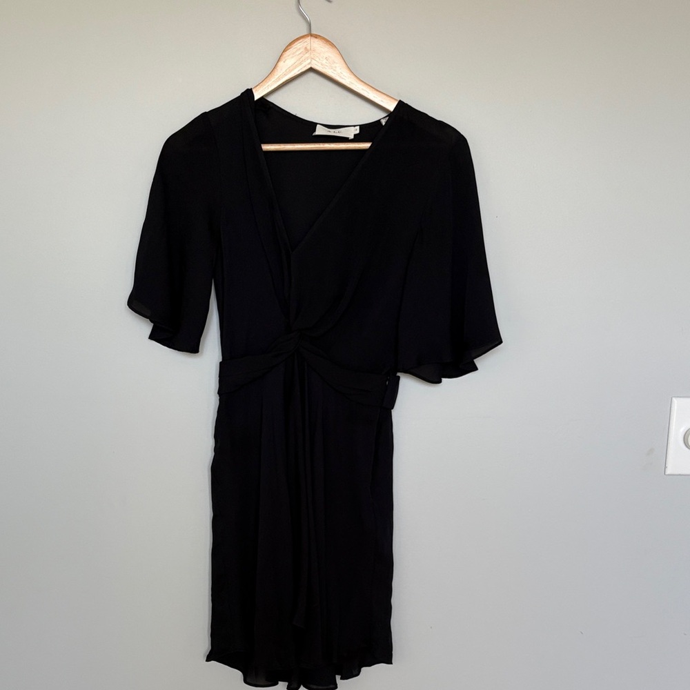 A.L.C. Black Mini Wrap Dress